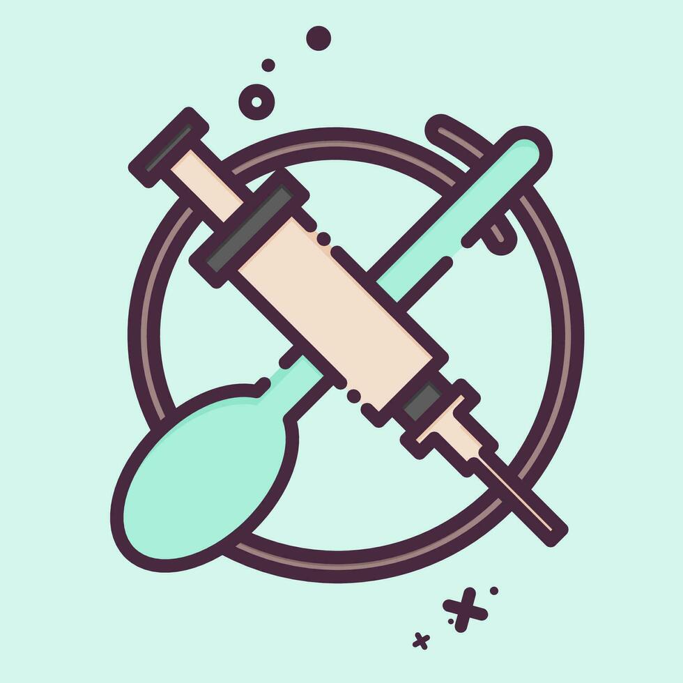 Icon Heroine. related to Addiction Dictionary symbol. MBE style. simple design editable. simple illustration vector