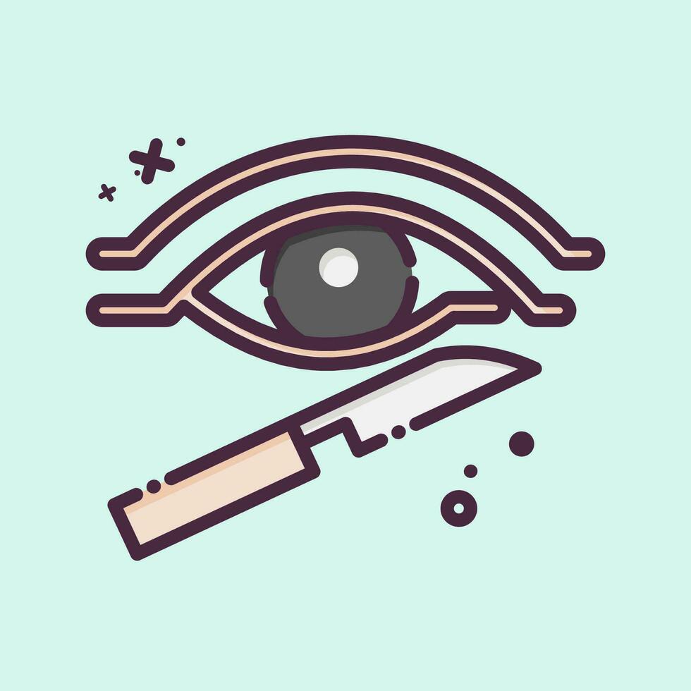 Icon Plastic surgery. related to Addiction Dictionary symbol. MBE style. simple design editable. simple illustration vector