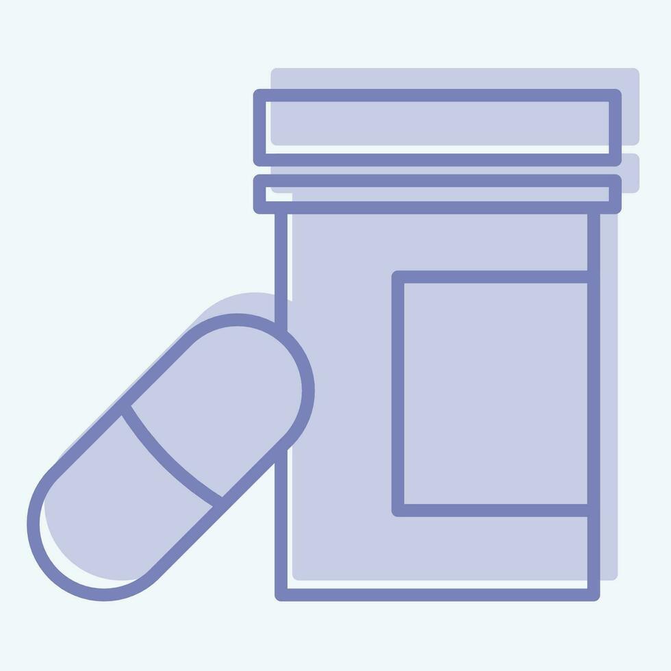 Icon Prescription Drugs. related to Addiction Dictionary symbol. two tone style. simple design editable. simple illustration vector