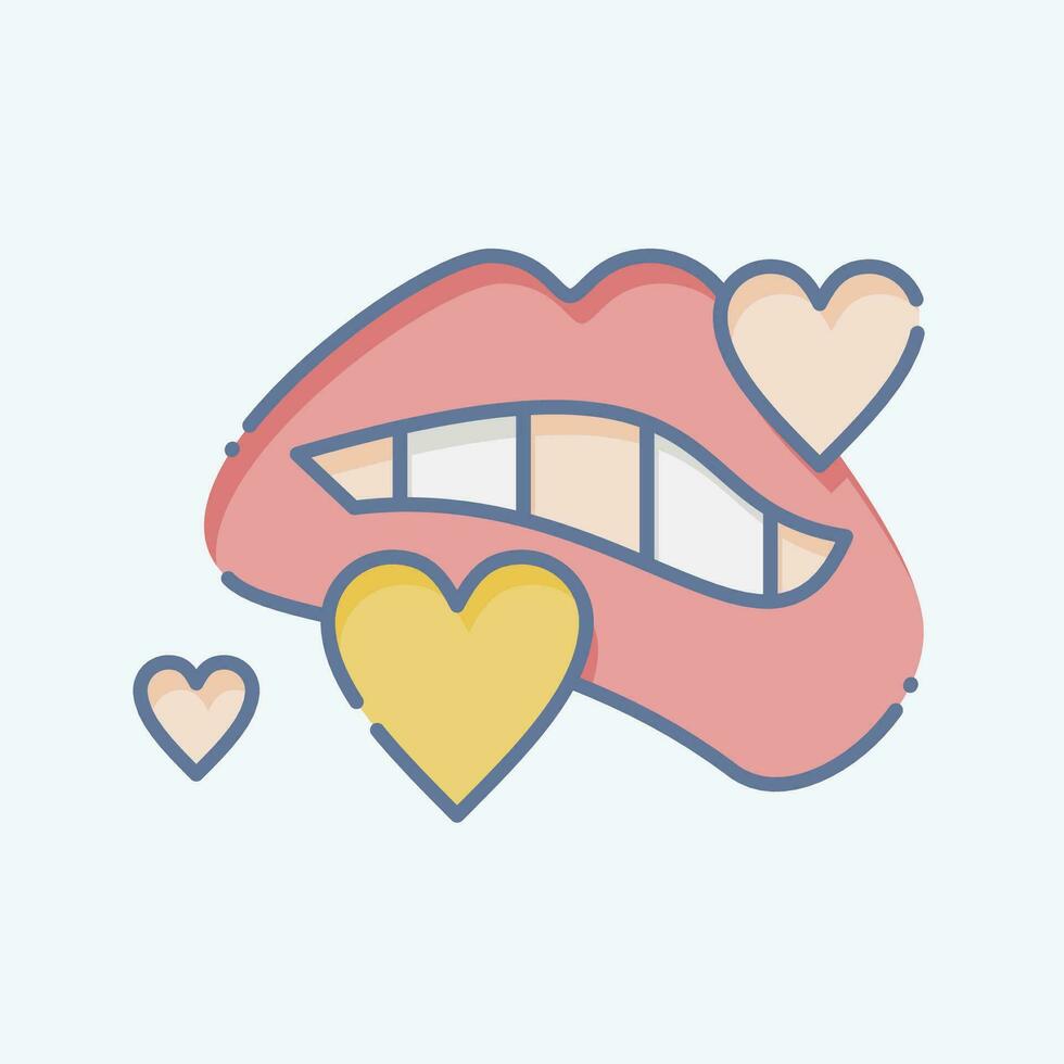 Icon Sex. related to Addiction Dictionary symbol. doodle style. simple design editable. simple illustration vector