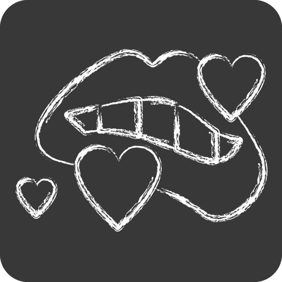 Icon Sex. related to Addiction Dictionary symbol. chalk Style. simple design editable. simple illustration vector