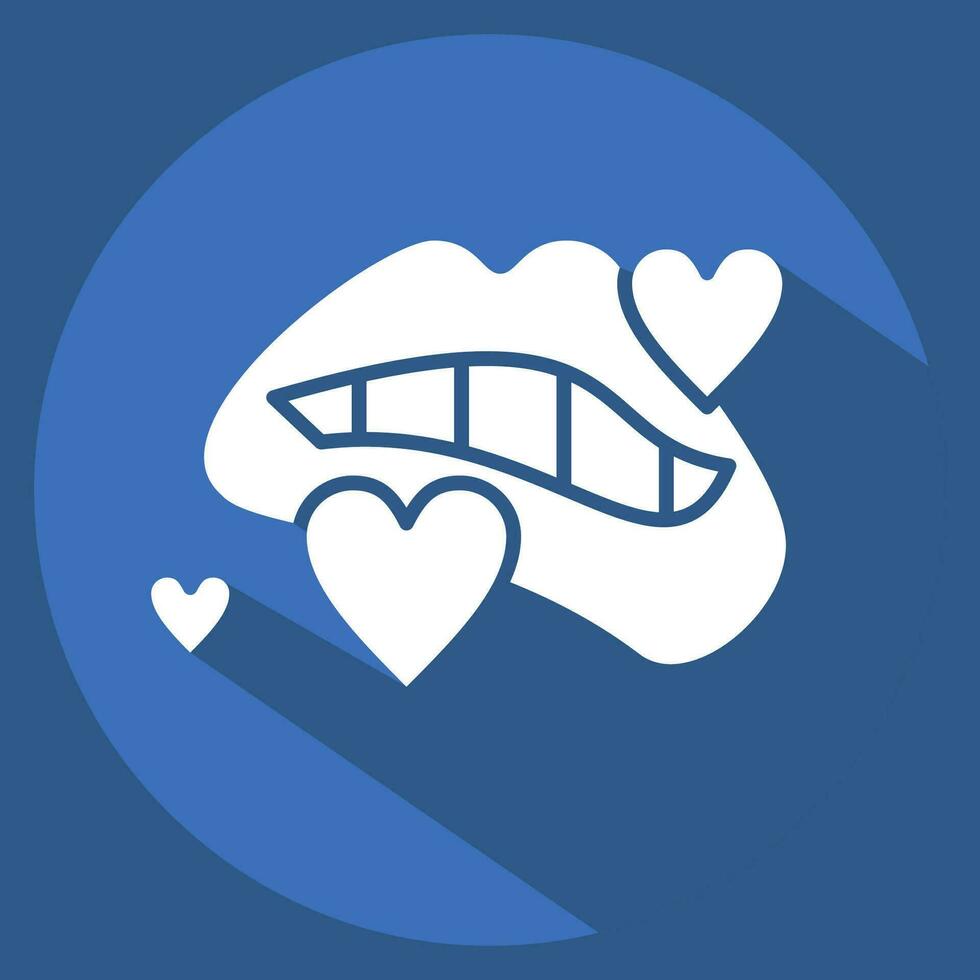 Icon Sex. related to Addiction Dictionary symbol. long shadow style. simple design editable. simple illustration vector