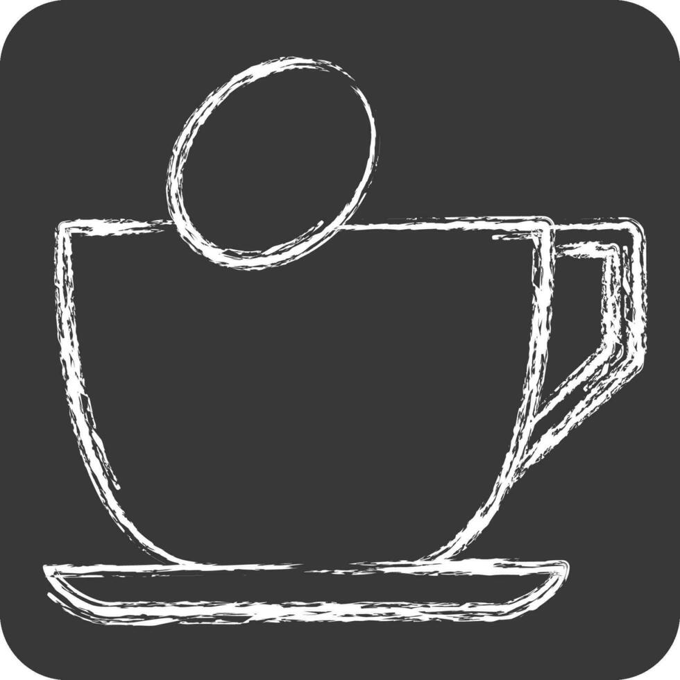 icono cafeína. relacionado a adiccion diccionario símbolo. tiza estilo. sencillo diseño editable. sencillo ilustración vector