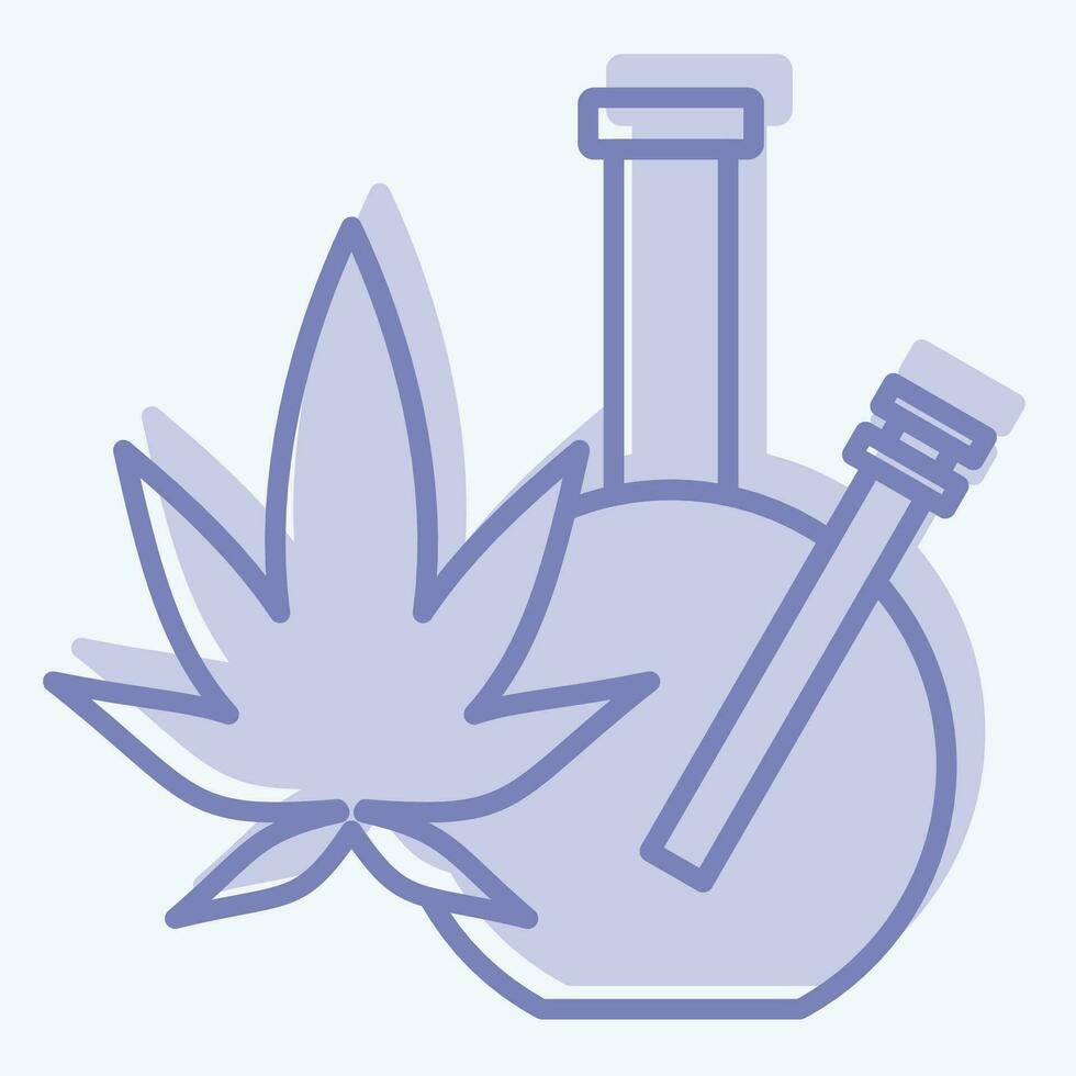 Icon Marijuana. related to Addiction Dictionary symbol. two tone style. simple design editable. simple illustration vector