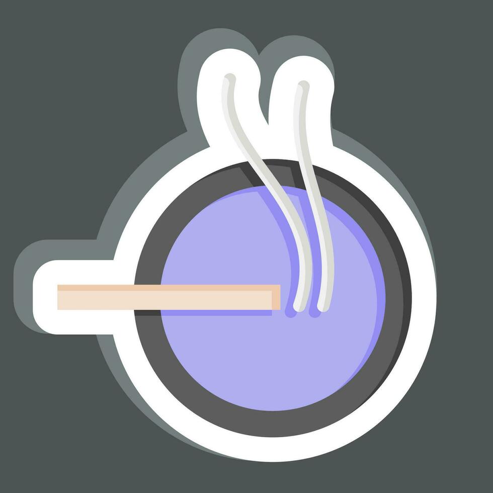 Sticker Tobacco. related to Addiction Dictionary symbol. simple design editable. simple illustration vector