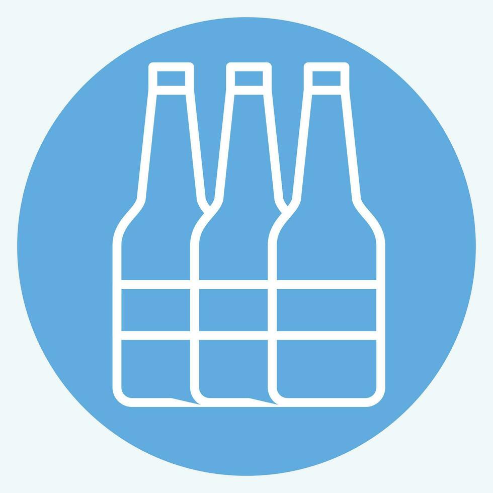 Icon Alcohol. related to Addiction Dictionary symbol. blue eyes style. simple design editable. simple illustration vector