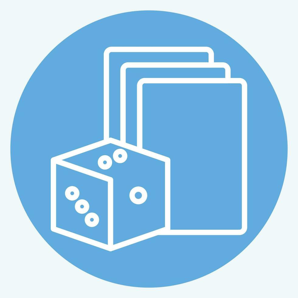 Icon Gambling. related to Addiction Dictionary symbol. blue eyes style. simple design editable. simple illustration vector