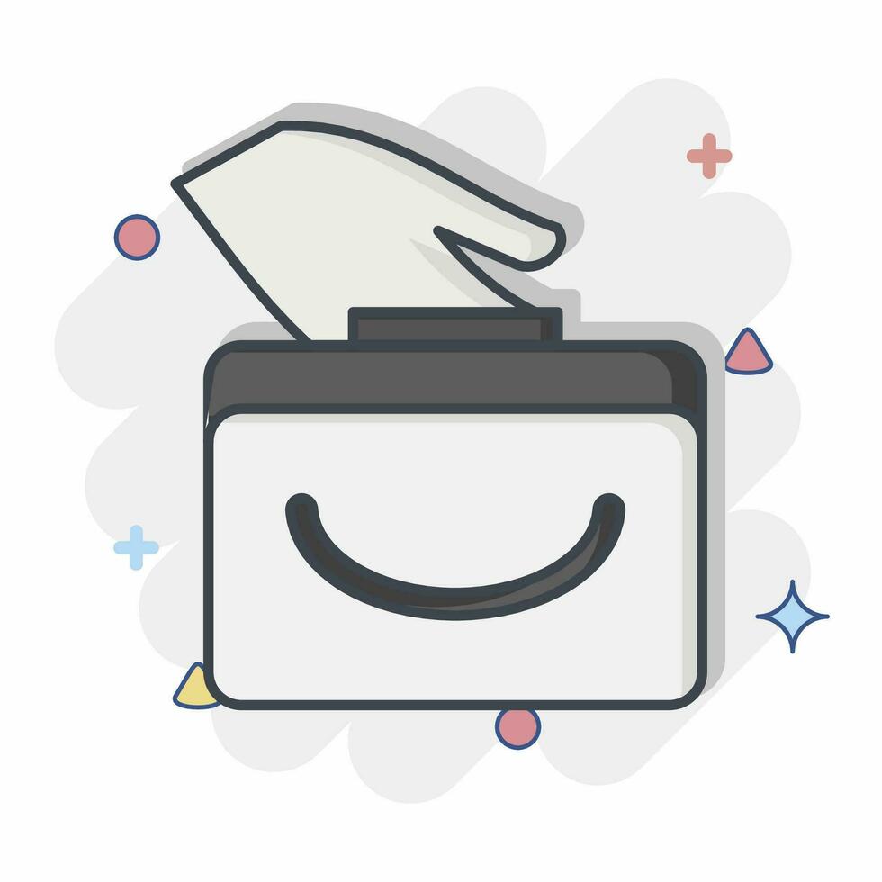 Icon Kleptomania. related to Addiction Dictionary symbol. comic style. simple design editable. simple illustration vector