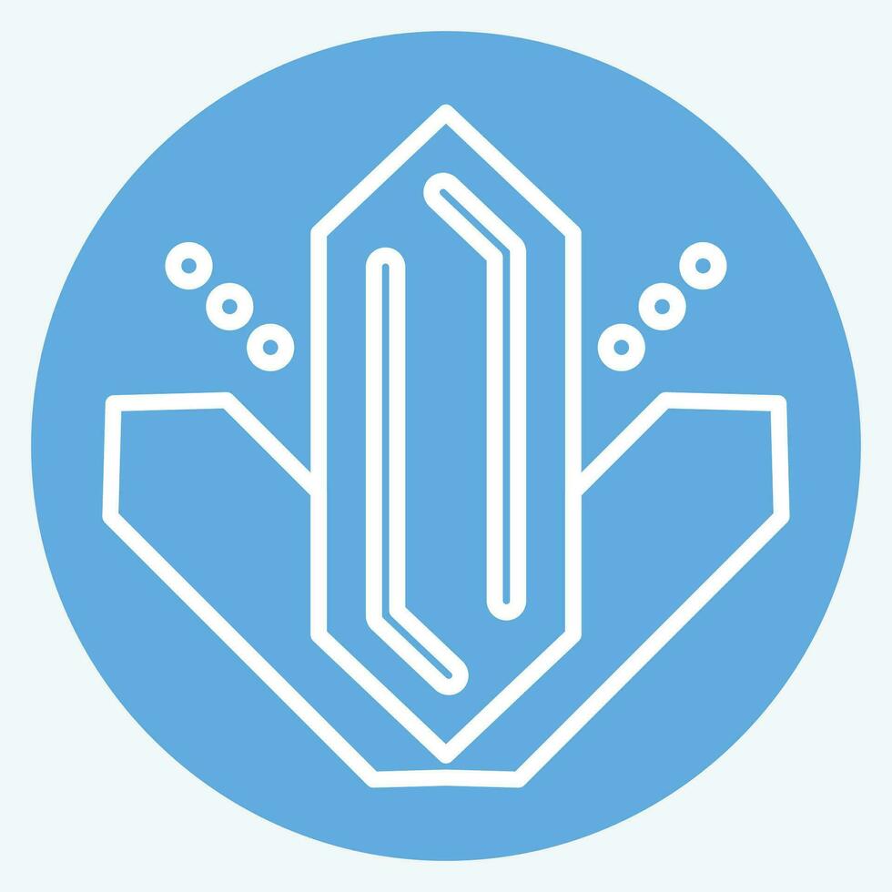 Icon Methamphetamine. related to Addiction Dictionary symbol. blue eyes style. simple design editable. simple illustration vector