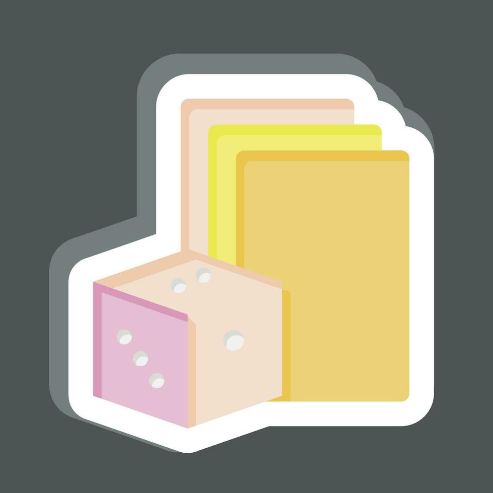 Sticker Gambling. related to Addiction Dictionary symbol. simple design editable. simple illustration vector
