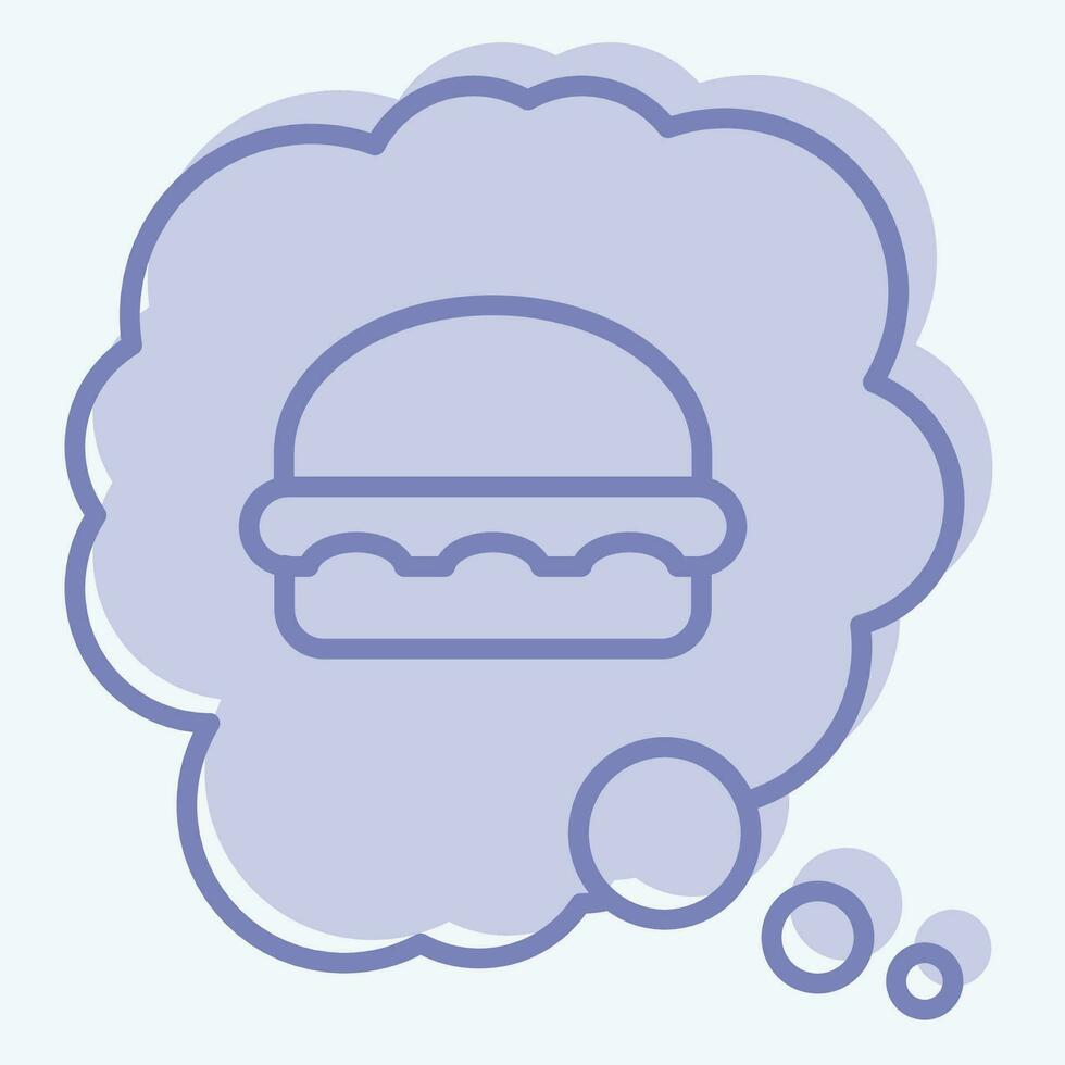 Icon Eating Disorder. related to Addiction Dictionary symbol. two tone style. simple design editable. simple illustration vector