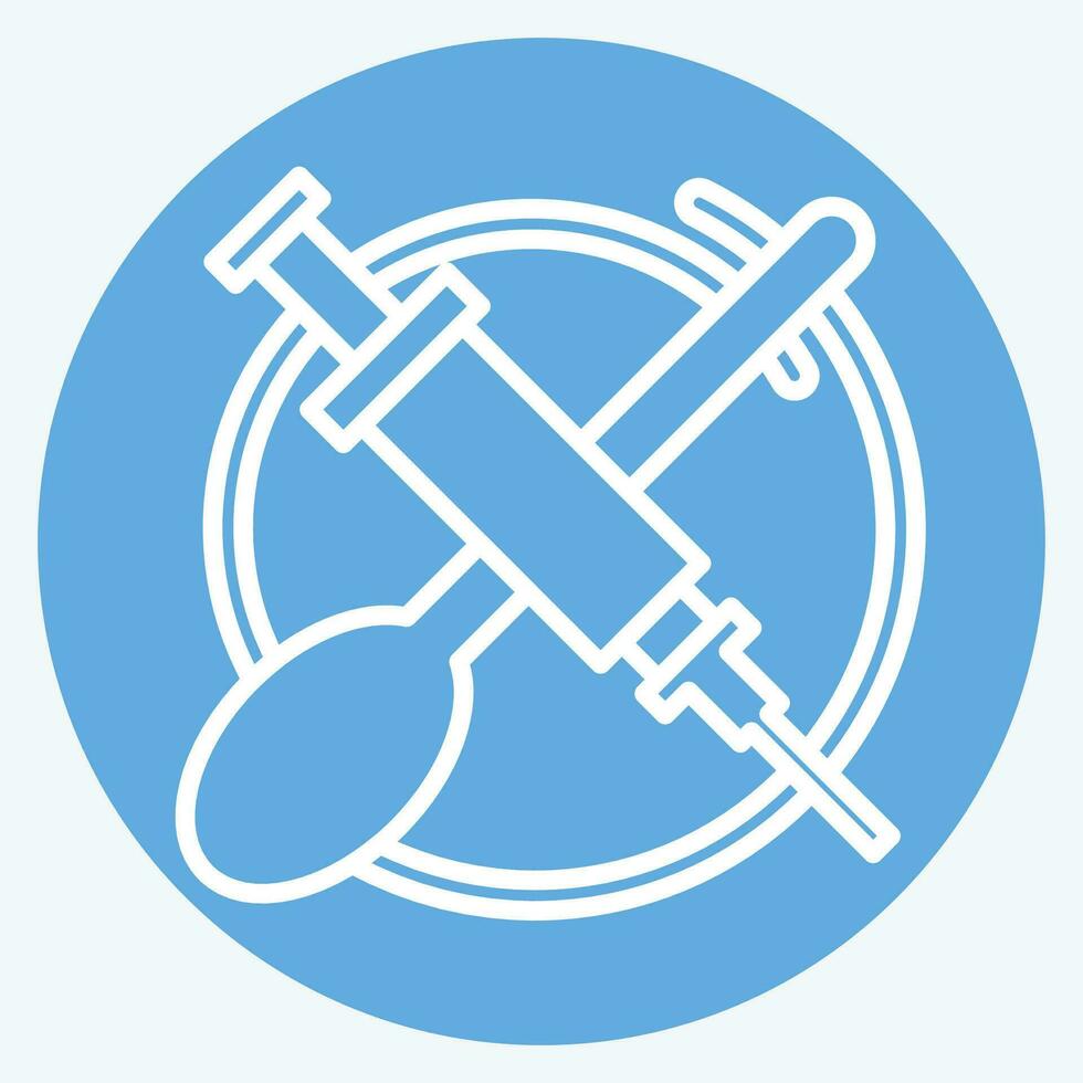 Icon Heroine. related to Addiction Dictionary symbol. blue eyes style. simple design editable. simple illustration vector