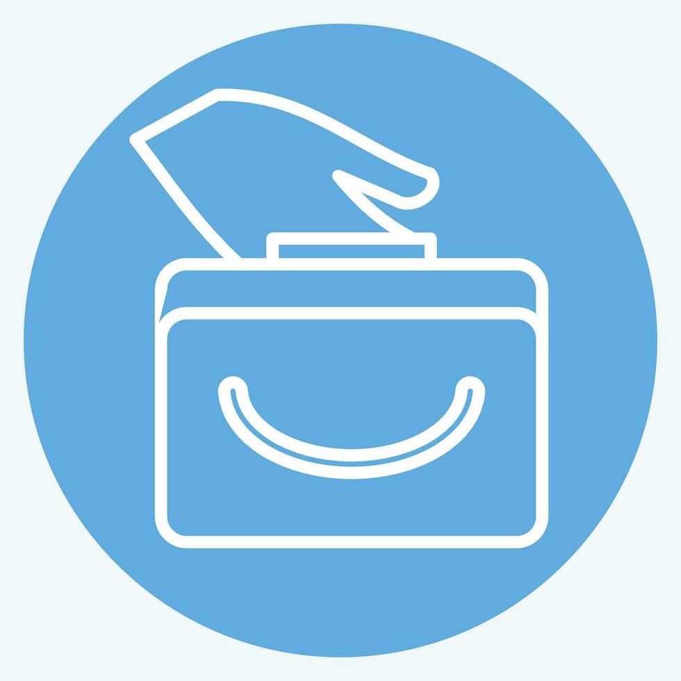 Icon Kleptomania. related to Addiction Dictionary symbol. blue eyes style. simple design editable. simple illustration vector