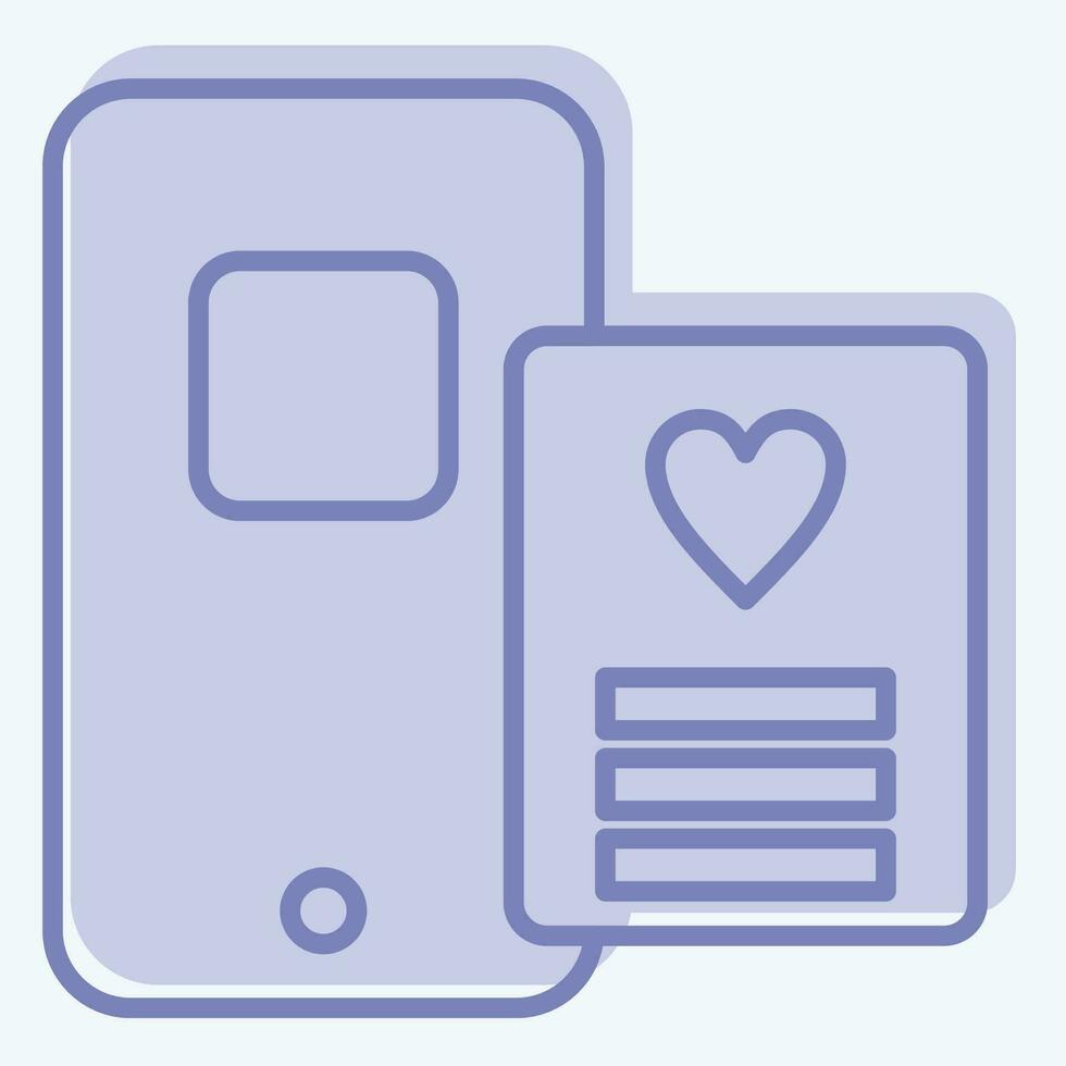 Icon Social Media. related to Addiction Dictionary symbol. two tone style. simple design editable. simple illustration vector