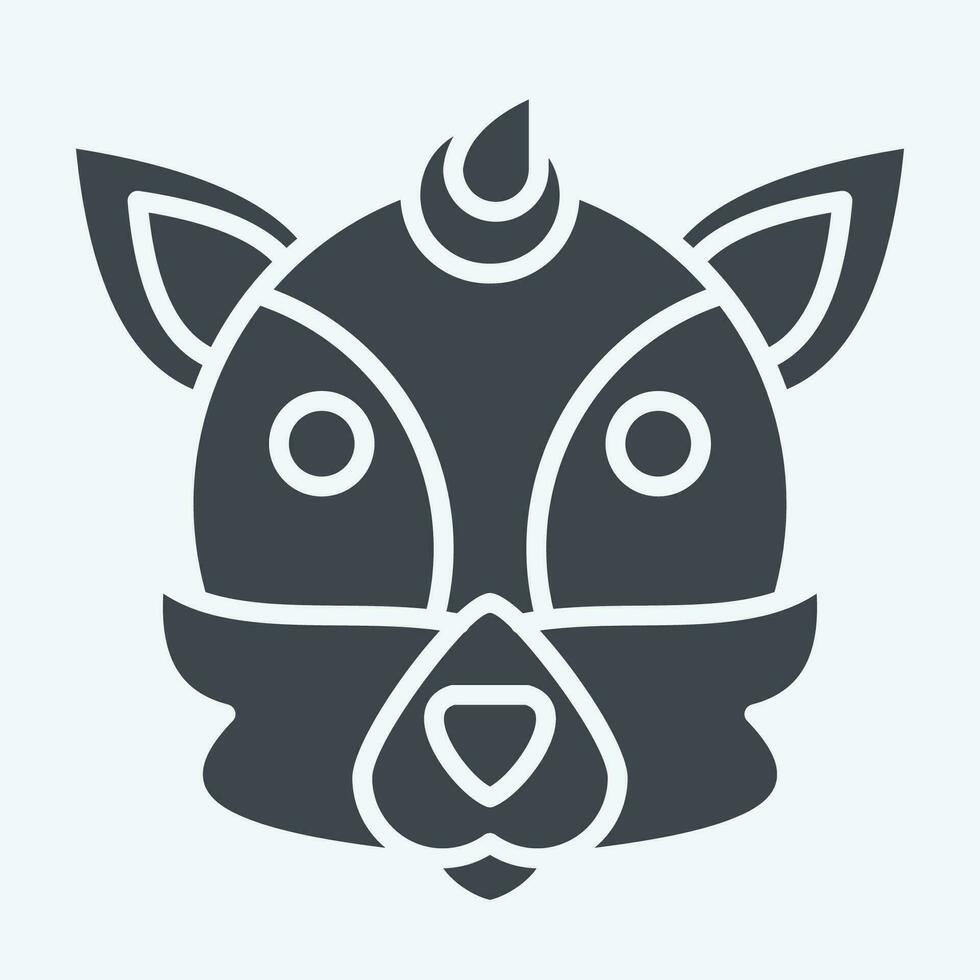 Icon Fox. related to Animal symbol. glyph style. simple design editable. simple illustration vector
