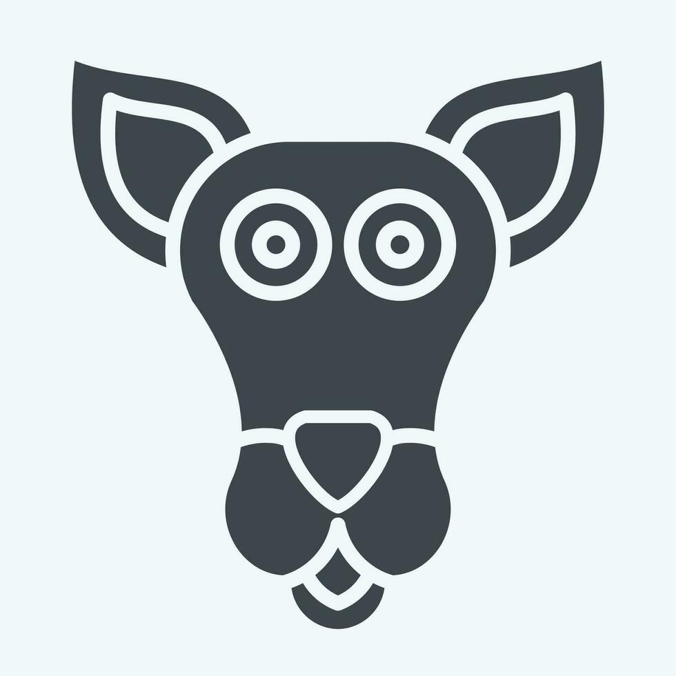 Icon Kangaroo. related to Animal symbol. glyph style. simple design editable. simple illustration vector