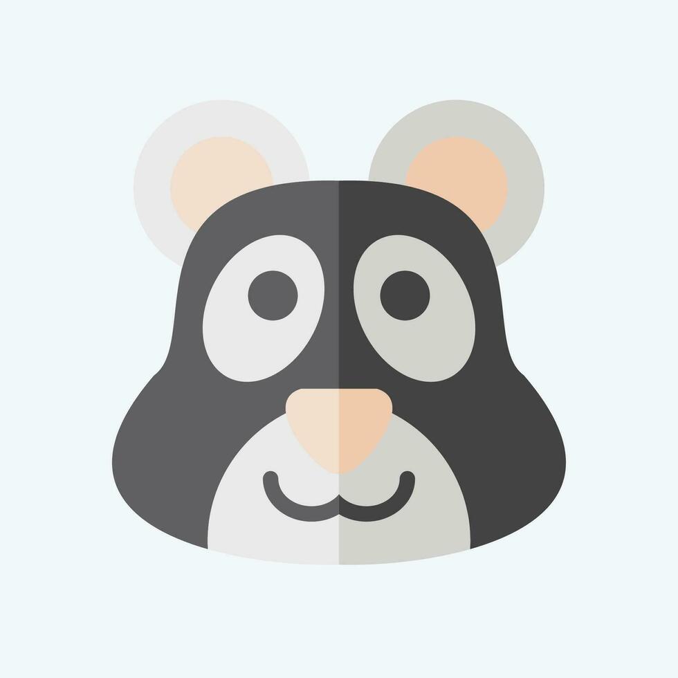 icono panda. relacionado a animal símbolo. plano estilo. sencillo diseño editable. sencillo ilustración vector
