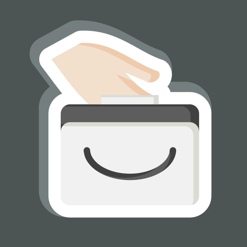 Sticker Kleptomania. related to Addiction Dictionary symbol. simple design editable. simple illustration vector