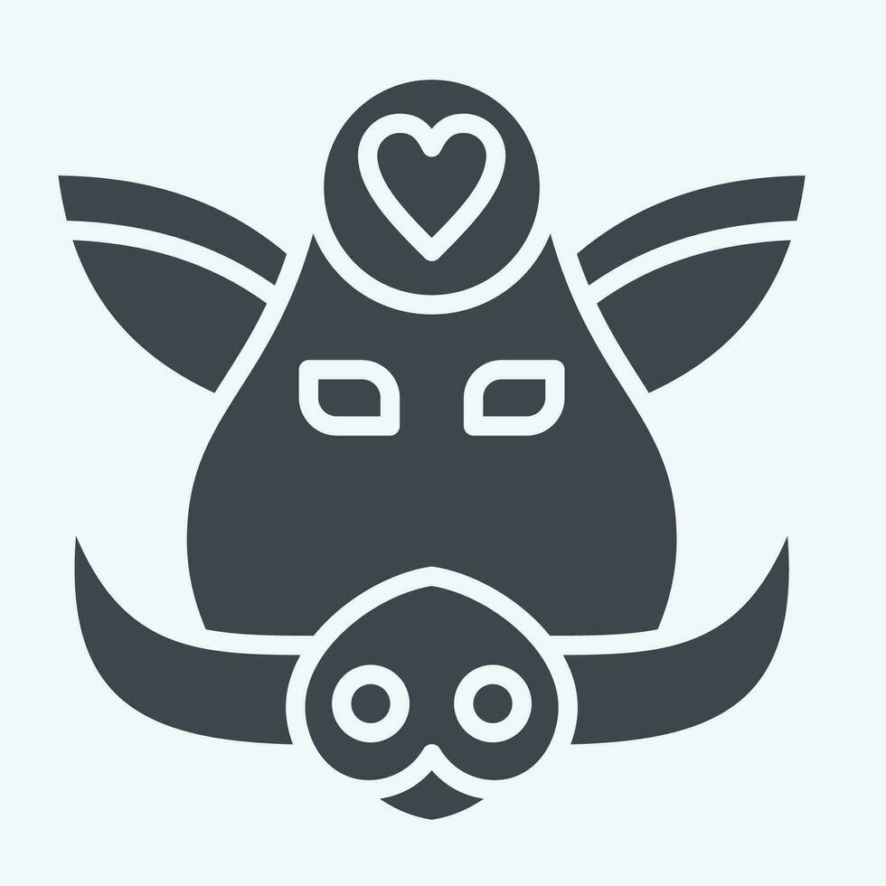 icono Jabali. relacionado a animal símbolo. glifo estilo. sencillo diseño editable. sencillo ilustración vector