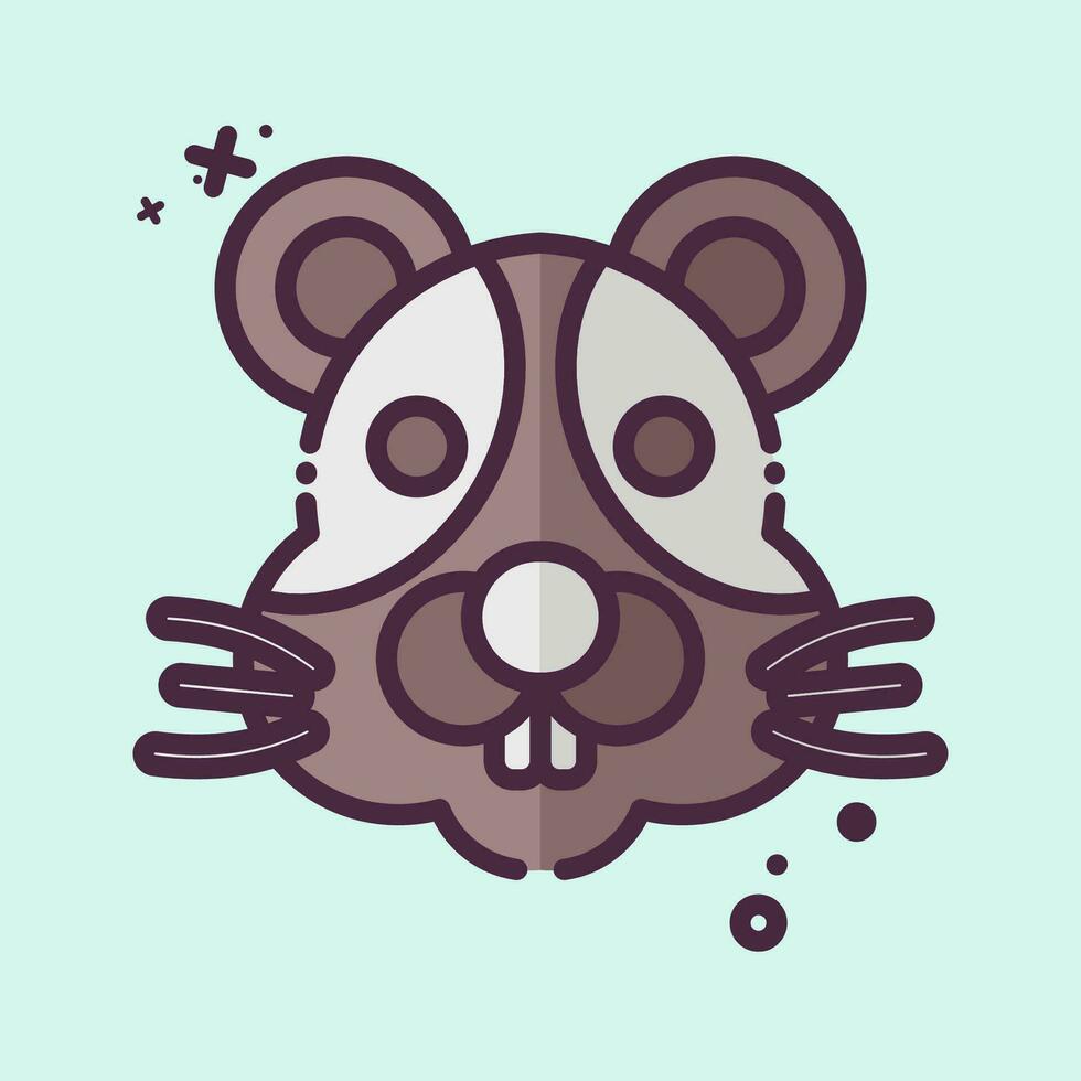 Icon Hamster. related to Animal symbol. MBE style. simple design editable. simple illustration vector