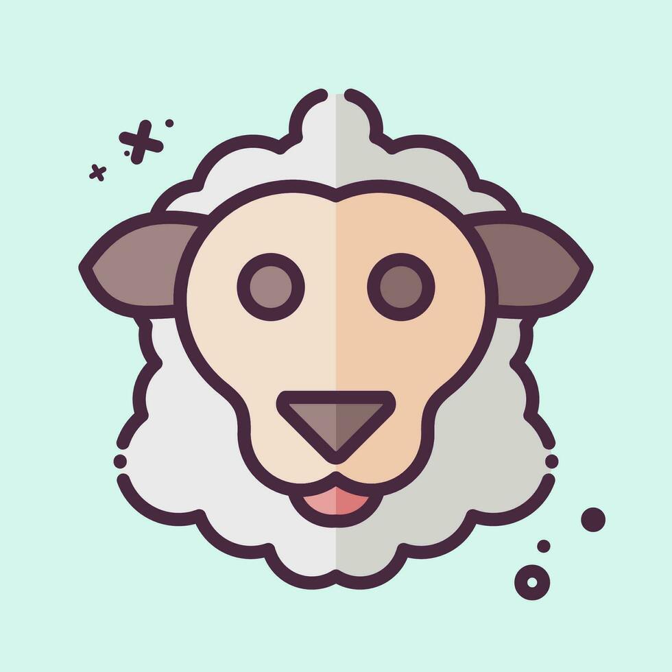 Icon Sheep. related to Animal symbol. MBE style. simple design editable. simple illustration vector