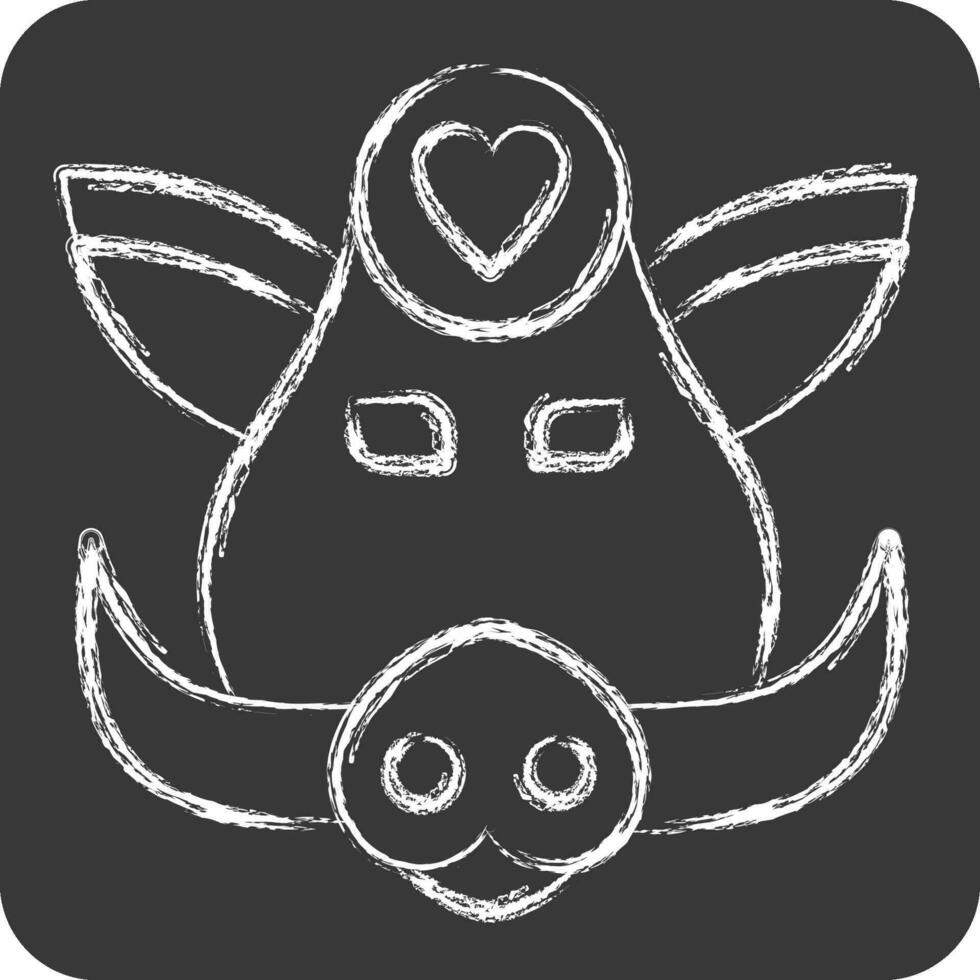 Icon Boar. related to Animal symbol. chalk Style. simple design editable. simple illustration vector