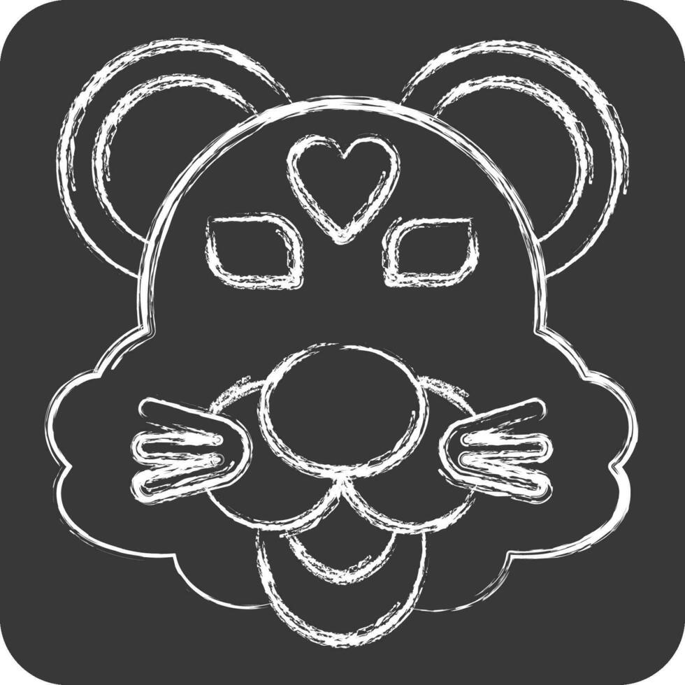 Icon Tiger. related to Animal symbol. chalk Style. simple design editable. simple illustration vector