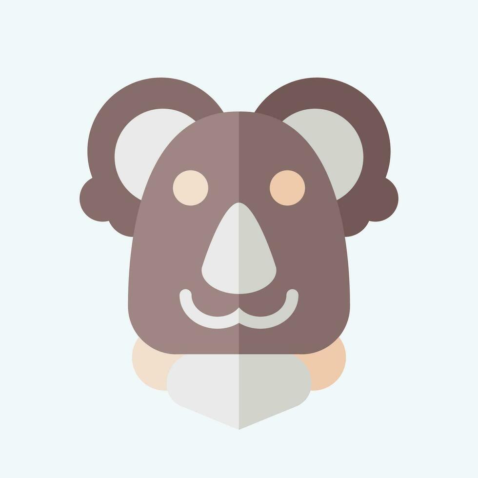 Icon Koala. related to Animal symbol. flat style. simple design editable. simple illustration vector