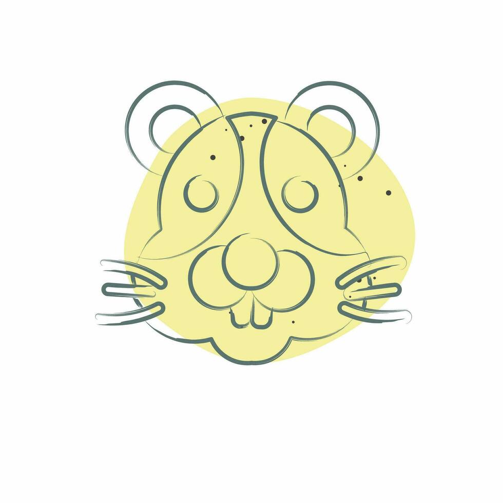 Icon Hamster. related to Animal symbol. Color Spot Style. simple design editable. simple illustration vector