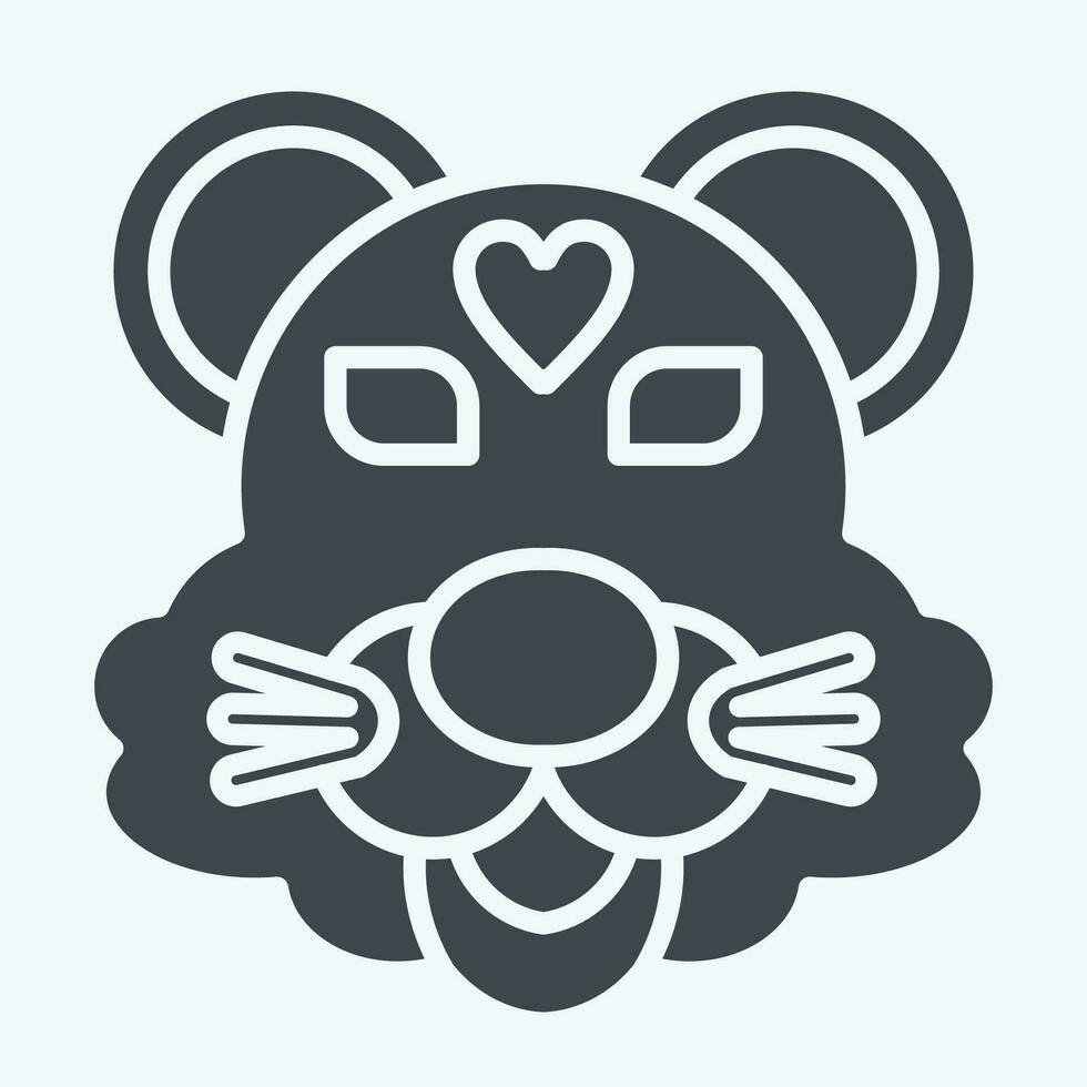 Icon Tiger. related to Animal symbol. glyph style. simple design editable. simple illustration vector