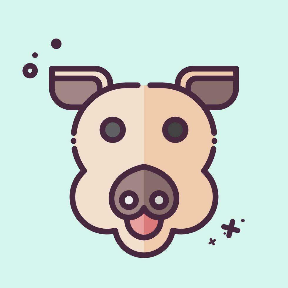 Icon Pig. related to Animal symbol. MBE style. simple design editable. simple illustration vector