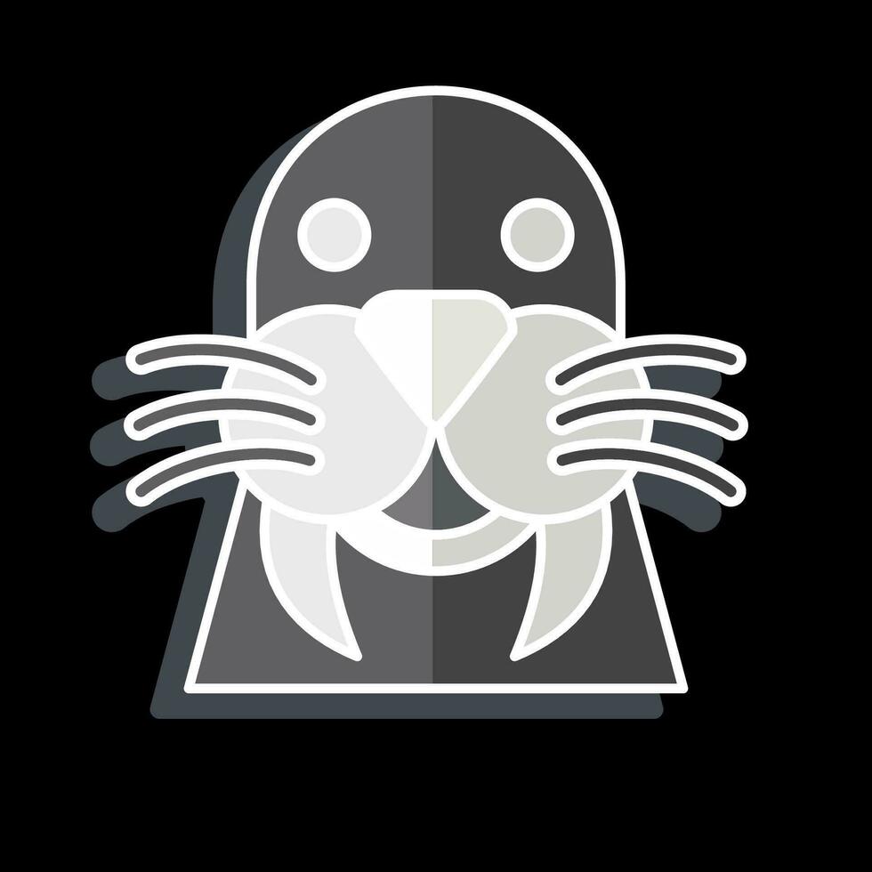 Icon Walrus. related to Animal symbol. glossy style. simple design editable. simple illustration vector
