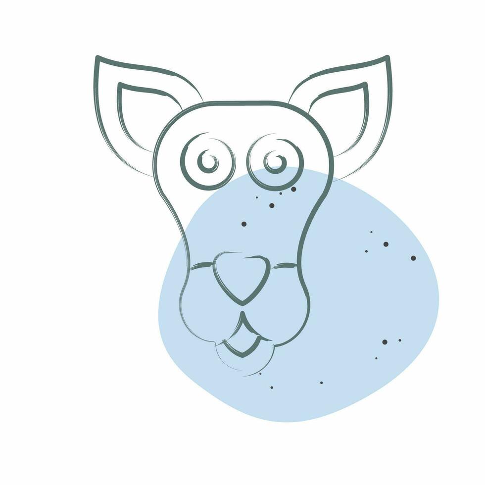 Icon Kangaroo. related to Animal symbol. Color Spot Style. simple design editable. simple illustration vector