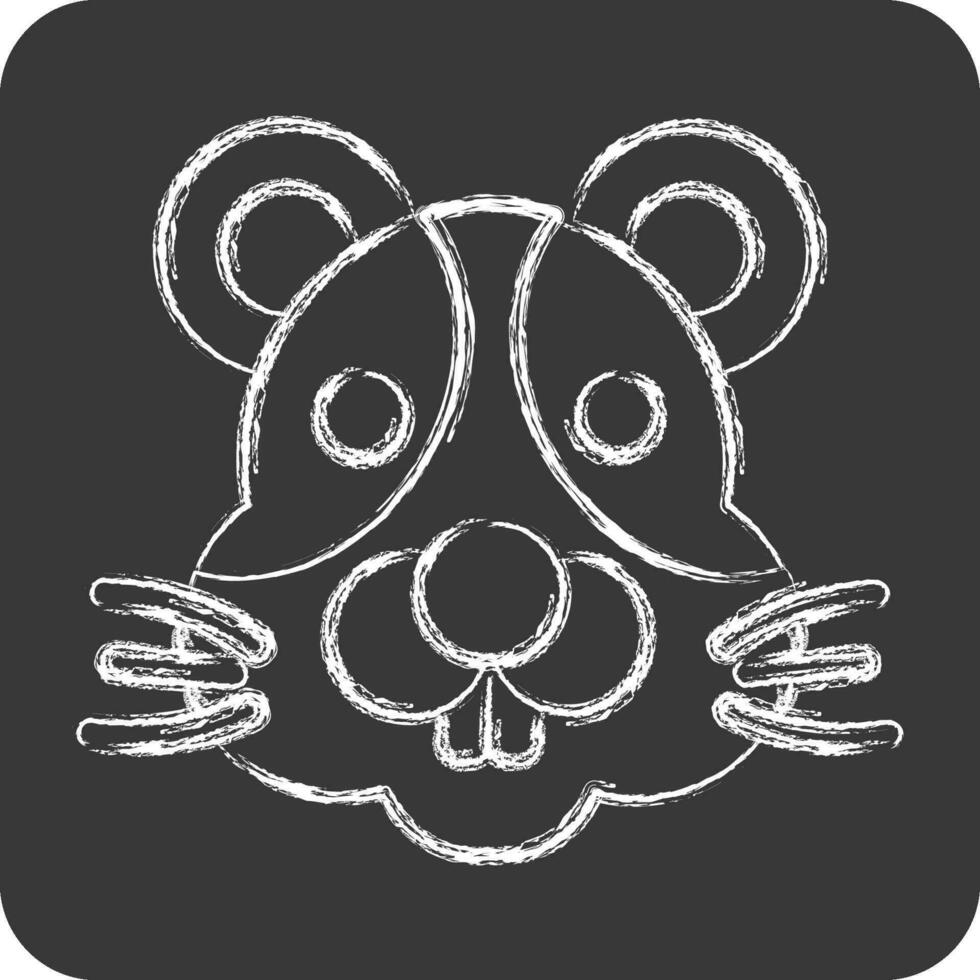 Icon Hamster. related to Animal symbol. chalk Style. simple design editable. simple illustration vector