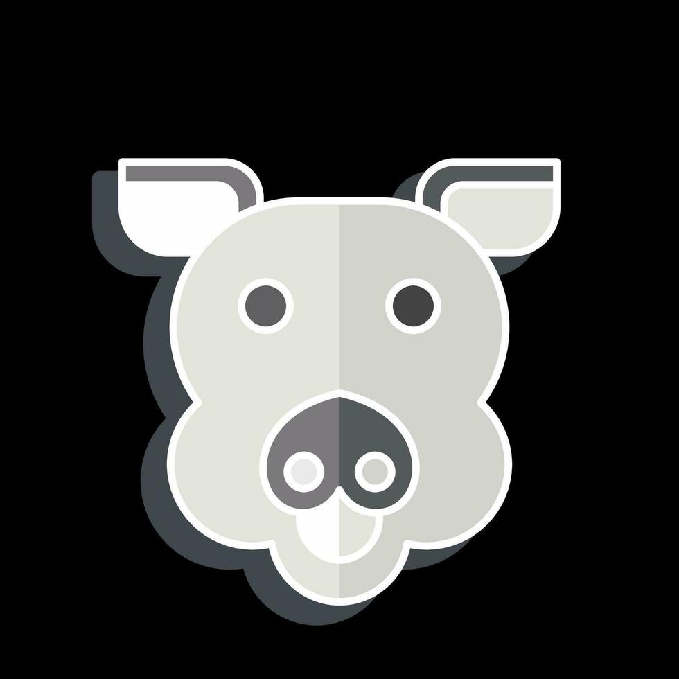 Icon Pig. related to Animal symbol. glossy style. simple design editable. simple illustration vector