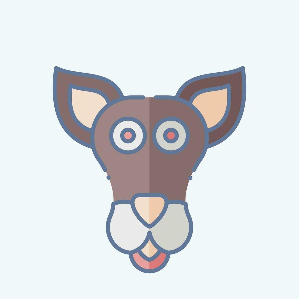 Icon Kangaroo. related to Animal symbol. doodle style. simple design editable. simple illustration vector