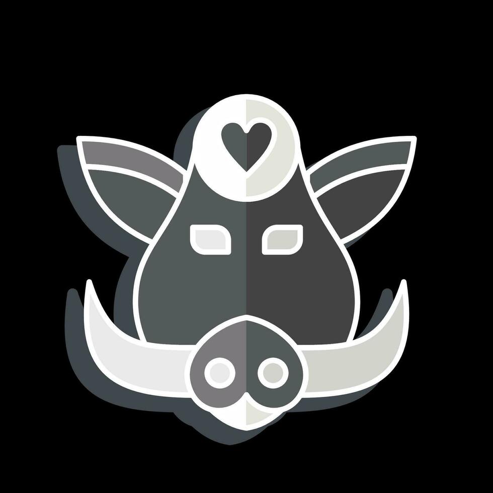 Icon Boar. related to Animal symbol. glossy style. simple design editable. simple illustration vector
