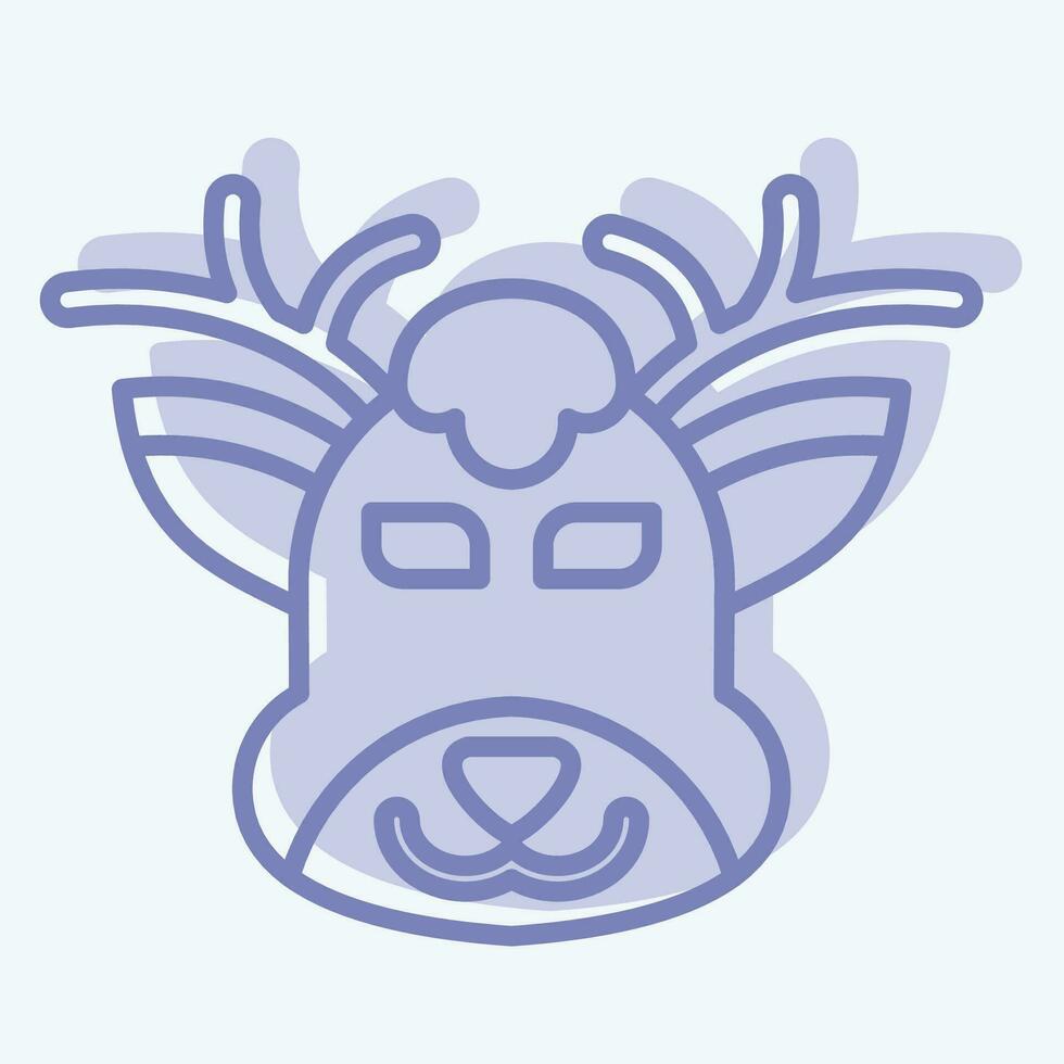 Icon Deer. related to Animal symbol. two tone style. simple design editable. simple illustration vector