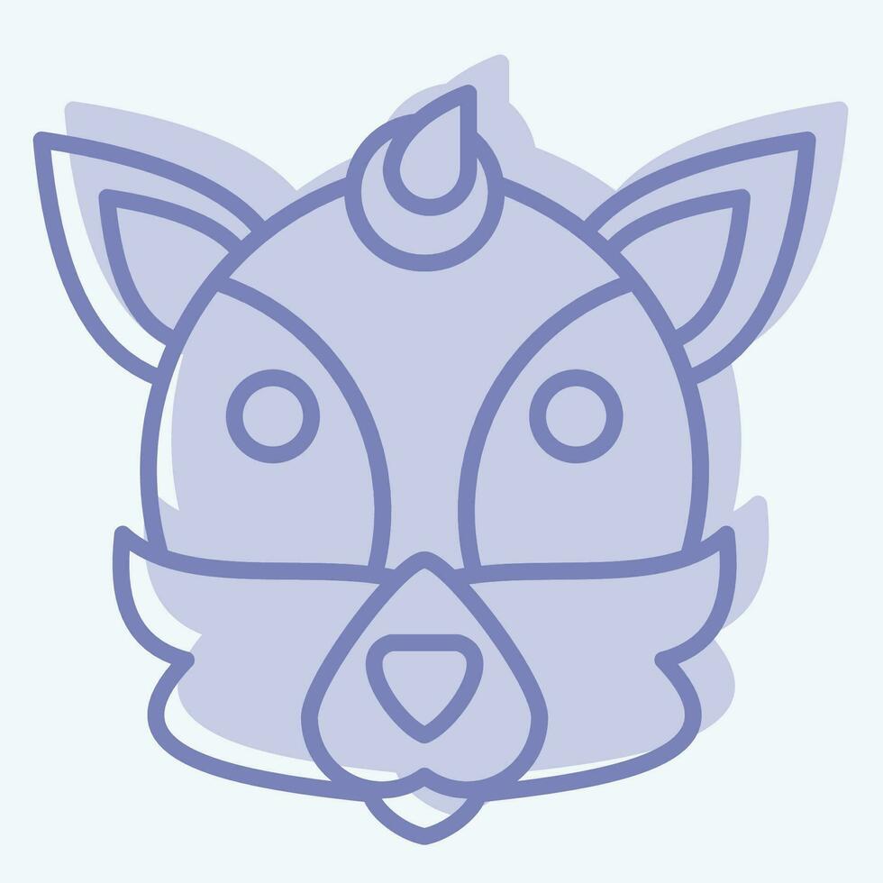 icono zorro. relacionado a animal símbolo. dos tono estilo. sencillo diseño editable. sencillo ilustración vector