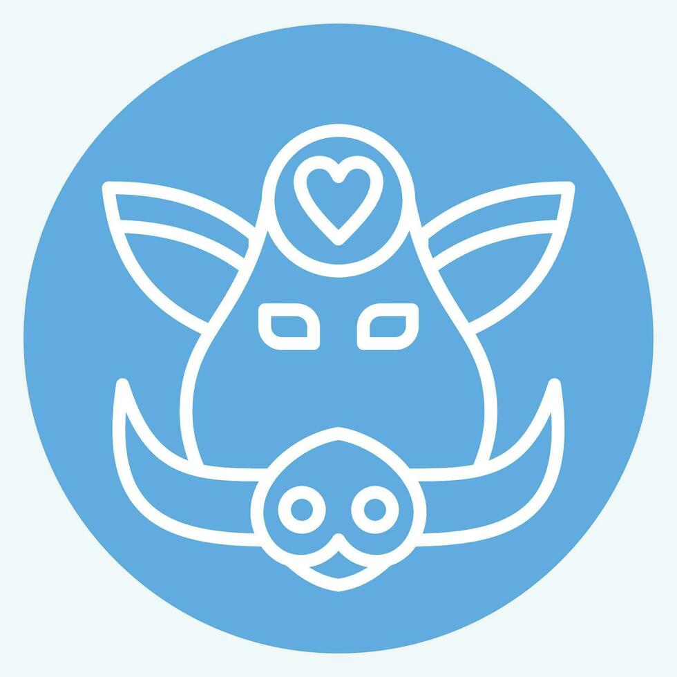 icono Jabali. relacionado a animal símbolo. azul ojos estilo. sencillo diseño editable. sencillo ilustración vector