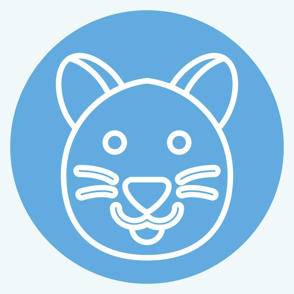 Icon Cat. related to Animal symbol. blue eyes style. simple design editable. simple illustration vector