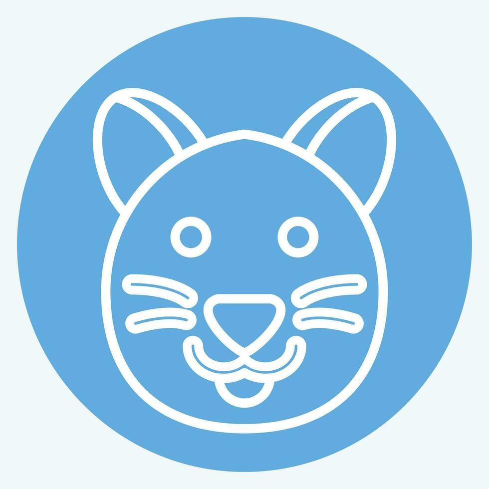 Icon Cat. related to Animal symbol. blue eyes style. simple design editable. simple illustration vector