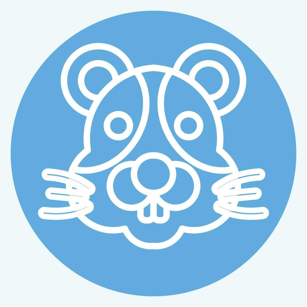 Icon Hamster. related to Animal symbol. blue eyes style. simple design editable. simple illustration vector