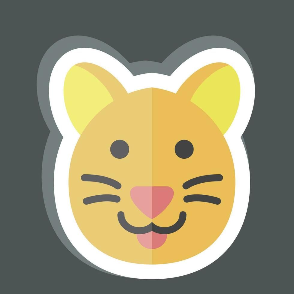 Sticker Cat. related to Animal symbol. simple design editable. simple illustration vector