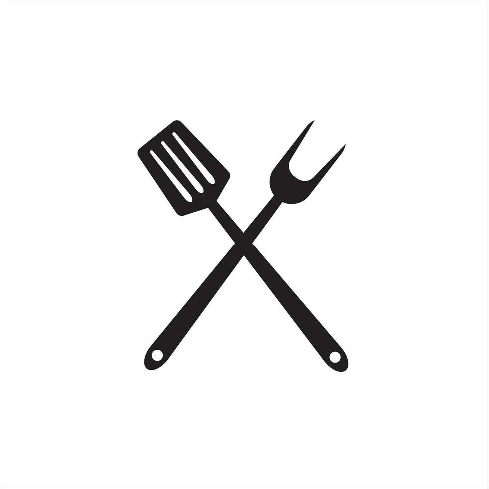 cocina espátulas icono vector ilustración símbolo