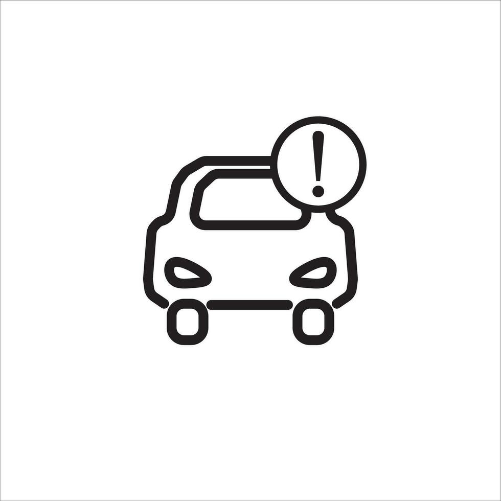 coche problema icono vector ilustración símbolo