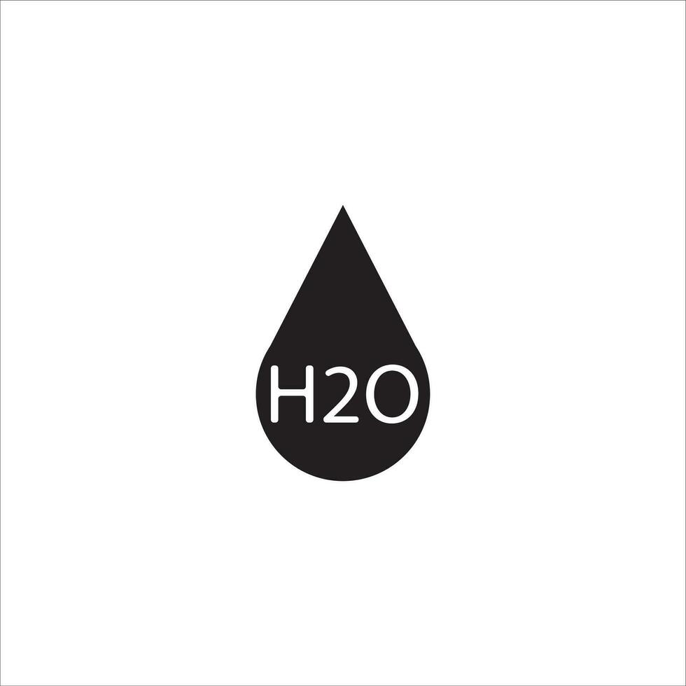 H2O agua icono vector ilustración símbolo