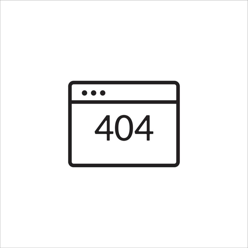 404 not found icon vector