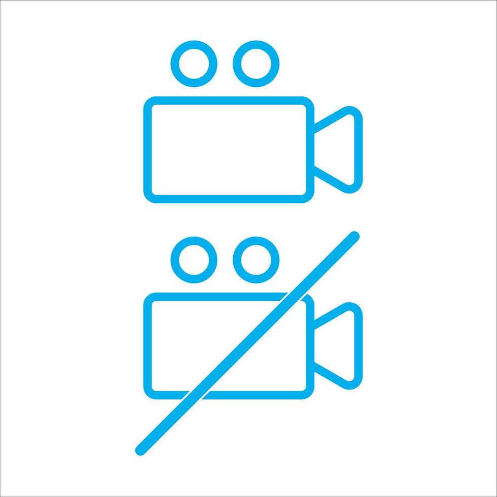 video, no video icon vector illustration symbol