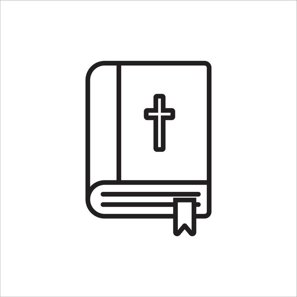 Biblia icono vector ilustración símbolo